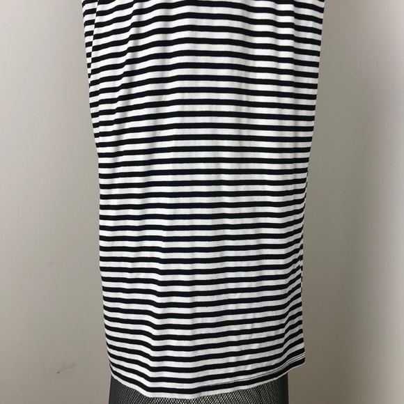 Dorothy Perkins Black/White Striped Jersey Wrap Dress Size 6/M - Picture 4 of 11
